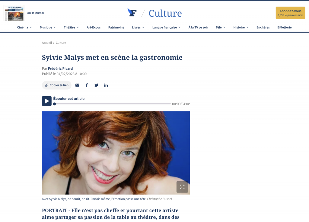 interview de Sylvie Malys dans Le Figaro