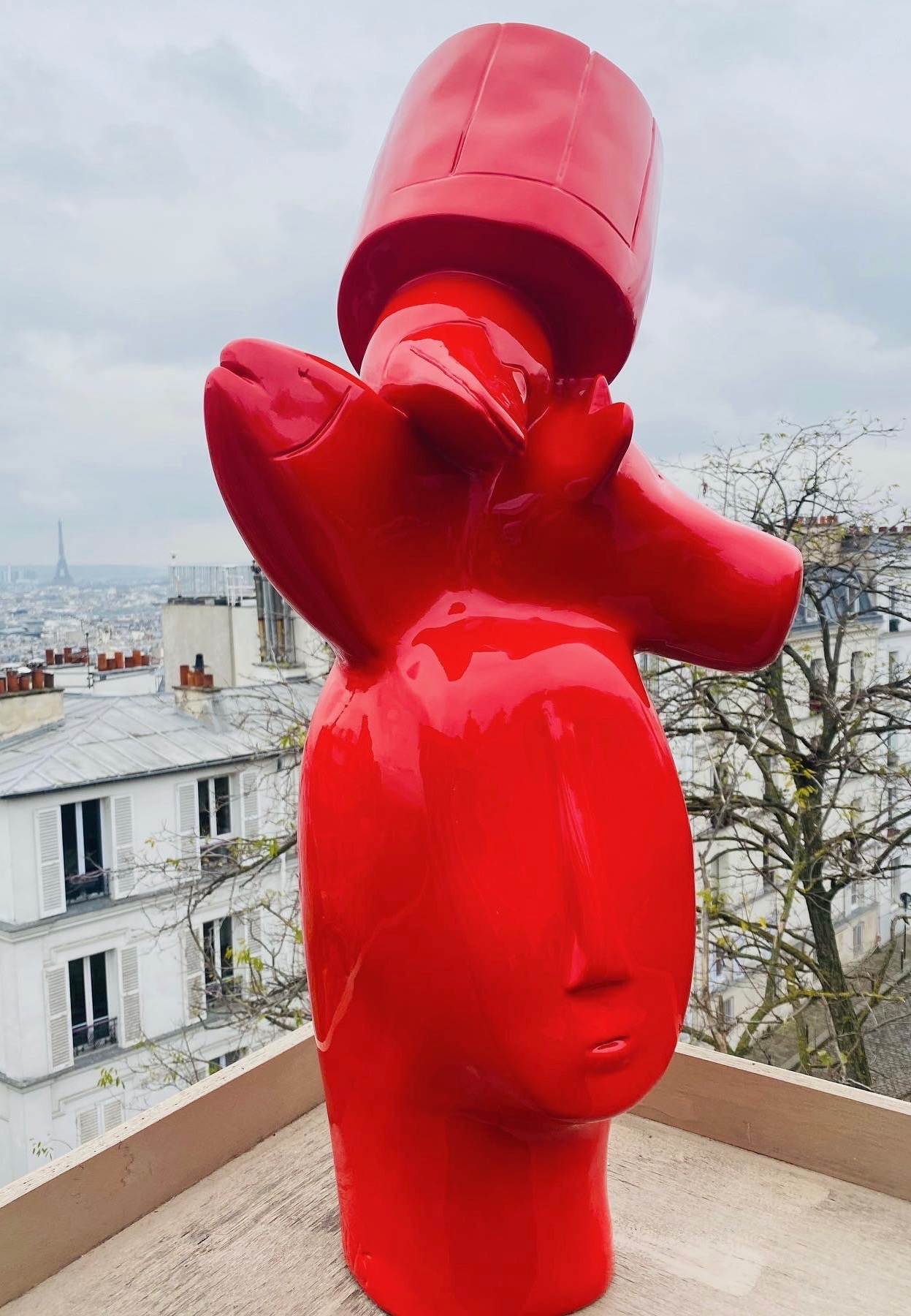 Sylvie MALYS Sculpture - ART CHEF - 90 cm résine